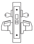 PDQ MR259 Mortise Lock Dormitory Function